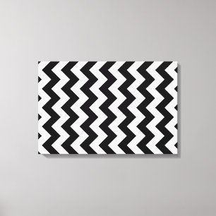 Toile Zigzag noir et blanc