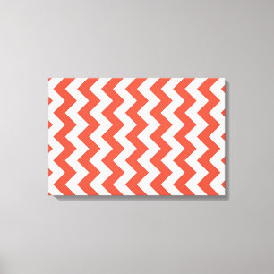 Toile Zigzag orange et blanc
