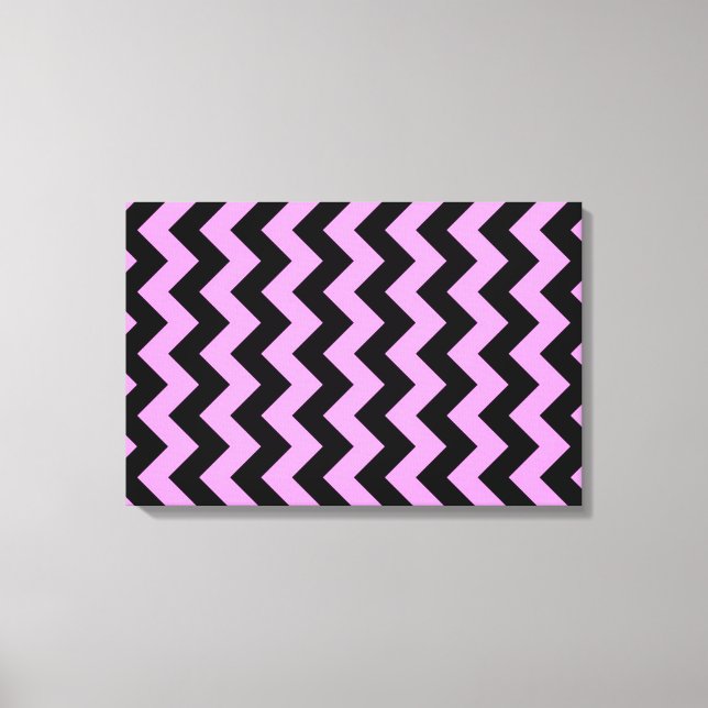 Toile Zigzag rose et noir (Recto)