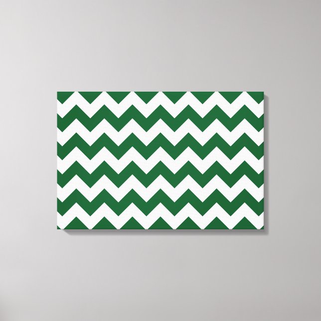 Toile Zigzag vert et blanc (Recto)