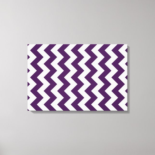 Toile Zigzag violet et blanc (Recto)
