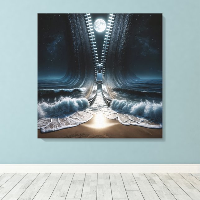 Toile Zipper Unzip Moonlit Ocean (Insitu (Plancher de Bois))
