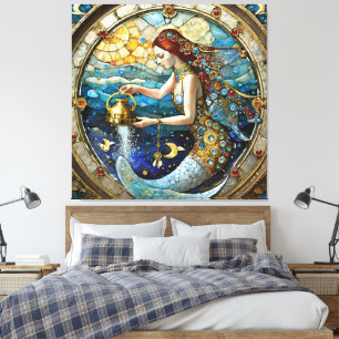 Toile Zodiac - Aquarius La Sirène Du Porteur D'Eau