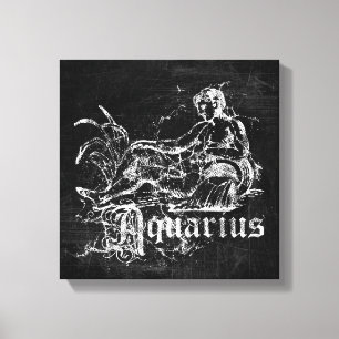 Toile Zodiac Vintage Aquarius