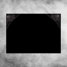 Toiles noires et feuille blanche Fantôme Halloween