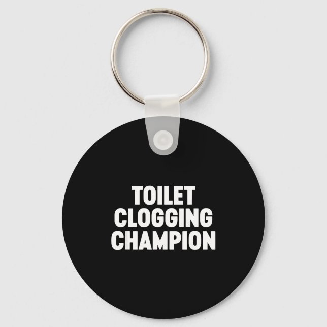 Toilet Clogging Chamon Funny Award Dad Jokes  Schlüsselanhänger (Vorderseite)