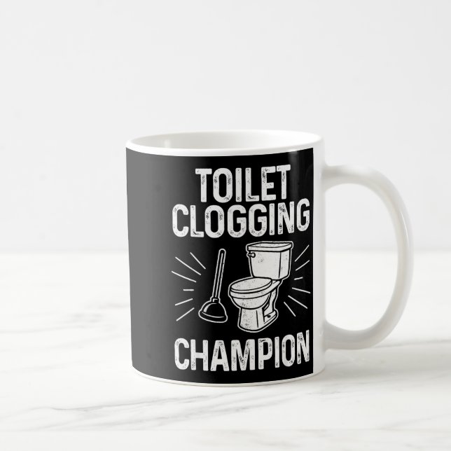 Toilet Clogging Chamon Funny Graphic Toilet Cloggi Kaffeetasse (Rechts)