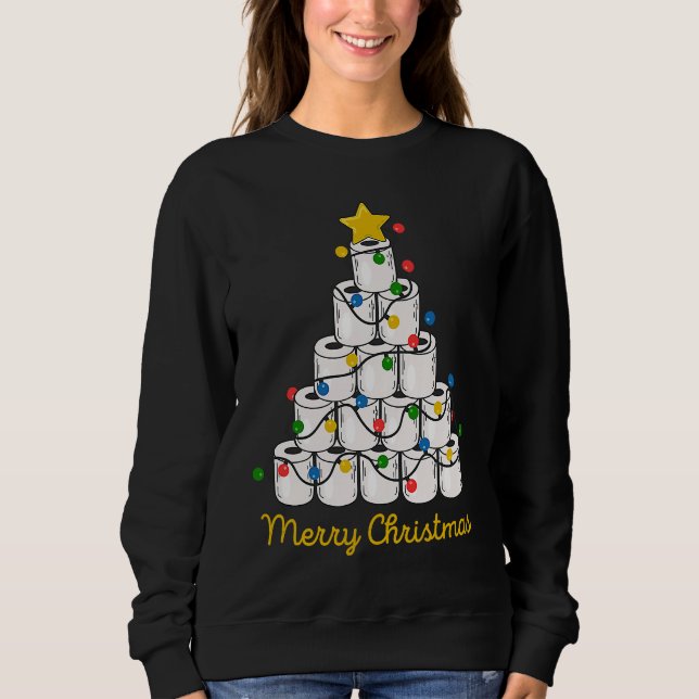 Toilet Paper Christmas Tree 2020 Quarantine Holida Sweatshirt (Vorderseite)