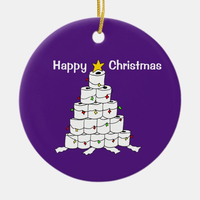 Toilet Roll Xmas Tree Christmas Ornament (Vorne)