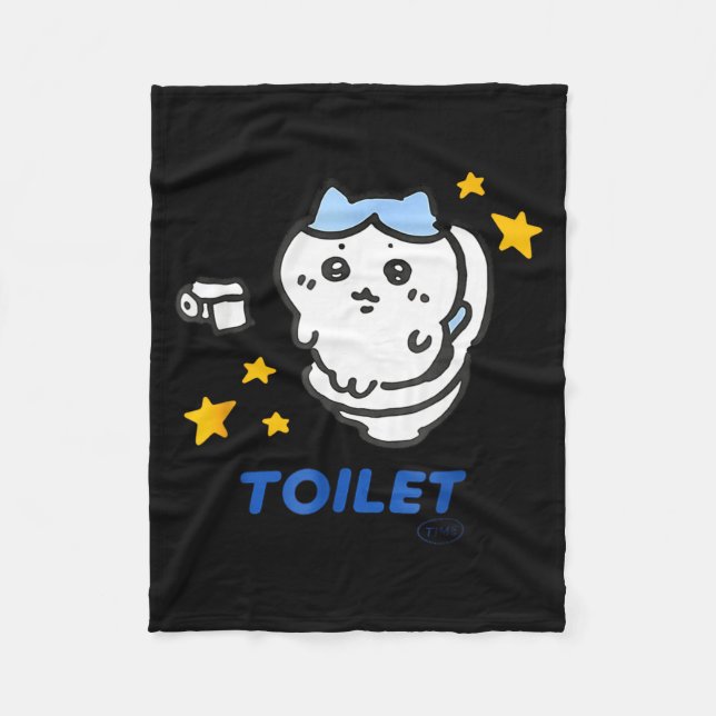 Toilet Time Chikawa Meme Funny Tee  Fleecedecke (Vorderseite)