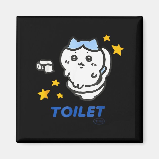 Toilet Time Chikawa Meme Funny Tee  Magnet (Vorne)