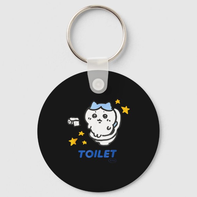 Toilet Time Chikawa Meme Funny Tee  Schlüsselanhänger (Vorderseite)