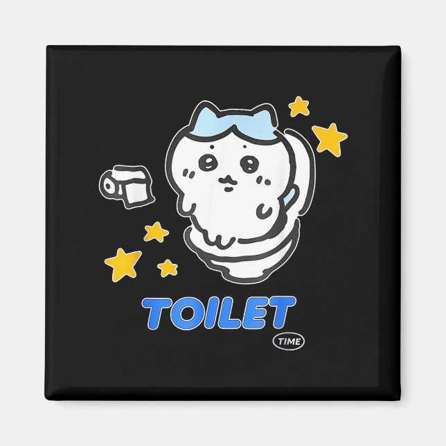 Toilet Time Chikawa Meme Tee  Magnet (Vorne)