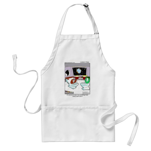 Toilets From Outer Space Funny Tees Mugs Cards Etc Schürze (Vorne)