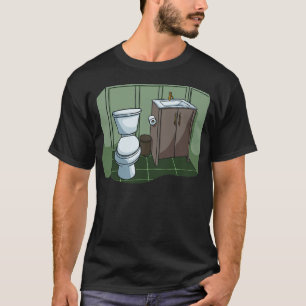 Toilette Badezimmer Waschbecken T-Shirt