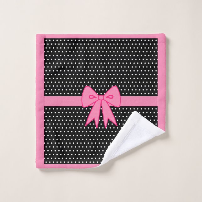 Toilette de bain rose Bow (Gant de toilette)