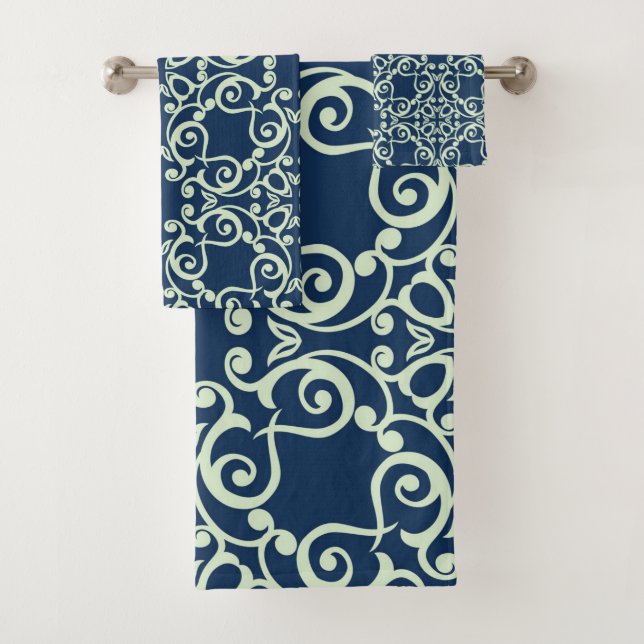 TOILETTE DE SALLE DE BAINS DE STYLE MARINE BLEU HA (En situation)