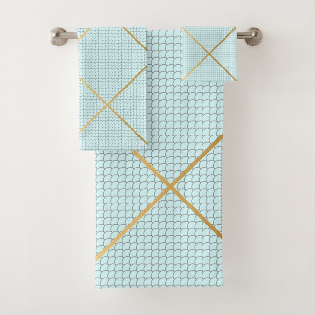 TOILETTE DE SALLE DE BAINS EN MERMAID PASTEL BLEU (En situation)