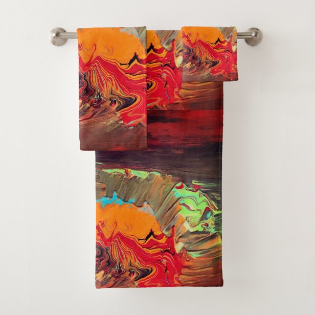 Toilette de toilette "Orange Burst 2" (En situation)