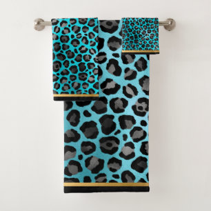 TOILETTE EN OR LEOPARD AQUA