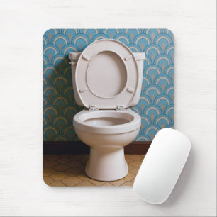 Toilette im Retro-Bad Mousepad
