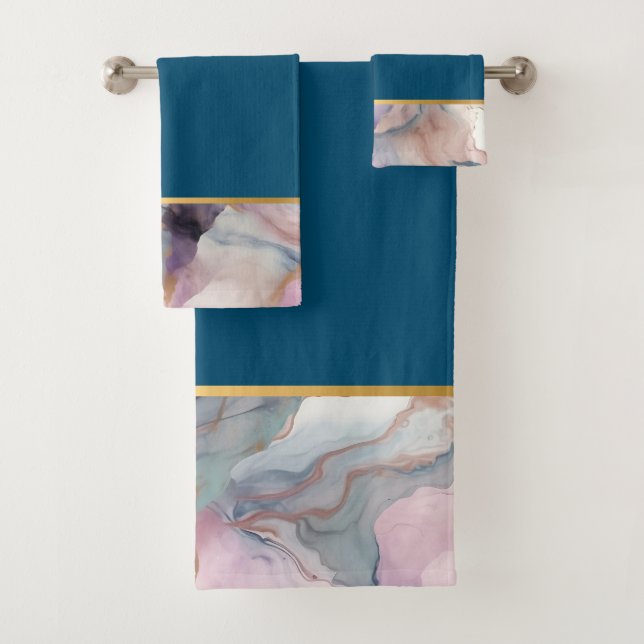 TOILETTE OCEAN STORE MARBRE OR TURQUOISE SALLE DE  (En situation)