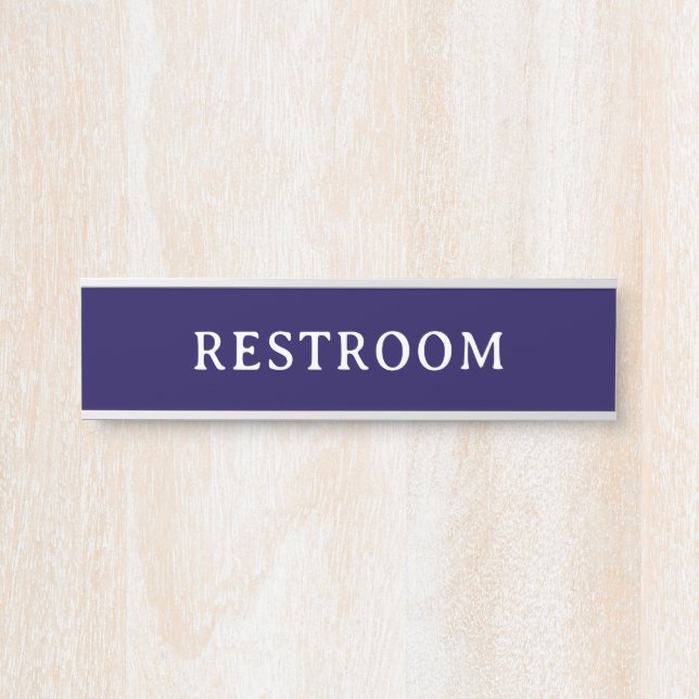 TOILETTE | Plaque de porte moderne professionnelle (Devant)