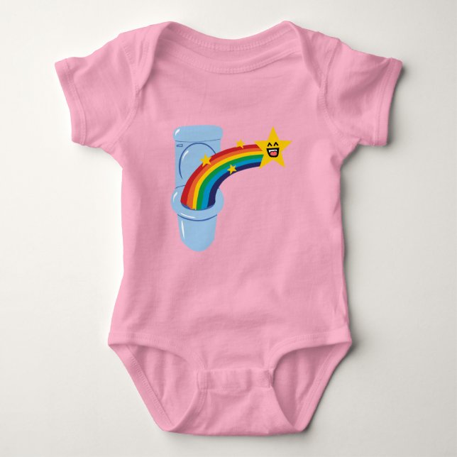 Toilette Rainbow Säugling T - Shirt (Vorderseite)