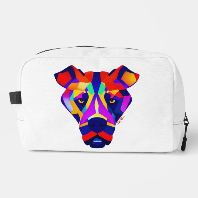 Toilette Trousse de dopp blanc chien d'Alexander (Recto)