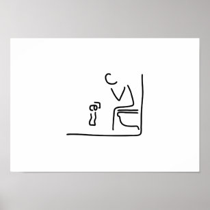 toilette verdauung reizdarm poster