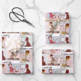 Toiletten-Geschwätz Geschenkpapier Set