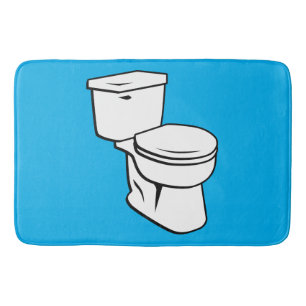 Toiletten-Grafik Badematte