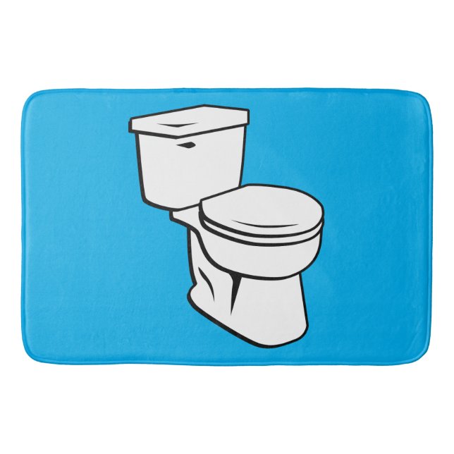 Toiletten-Grafik Badematte (Vorderseite)