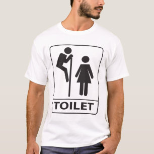 Toiletten-Spaß-Zeichen T-Shirt