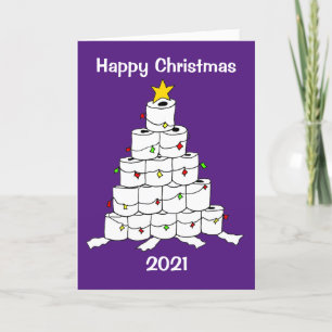 Toilettenartikel Weihnachtsbaum Feiertagskarte