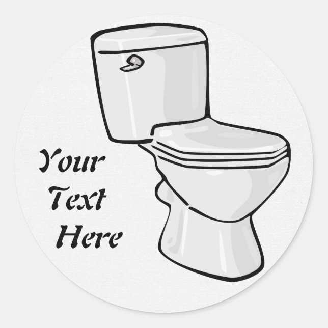 Toilettenaufkleber Runder Aufkleber (Vorderseite)