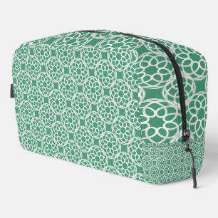 Toilettenbeutel Emerald Green White Geometric Must Waschbeutel