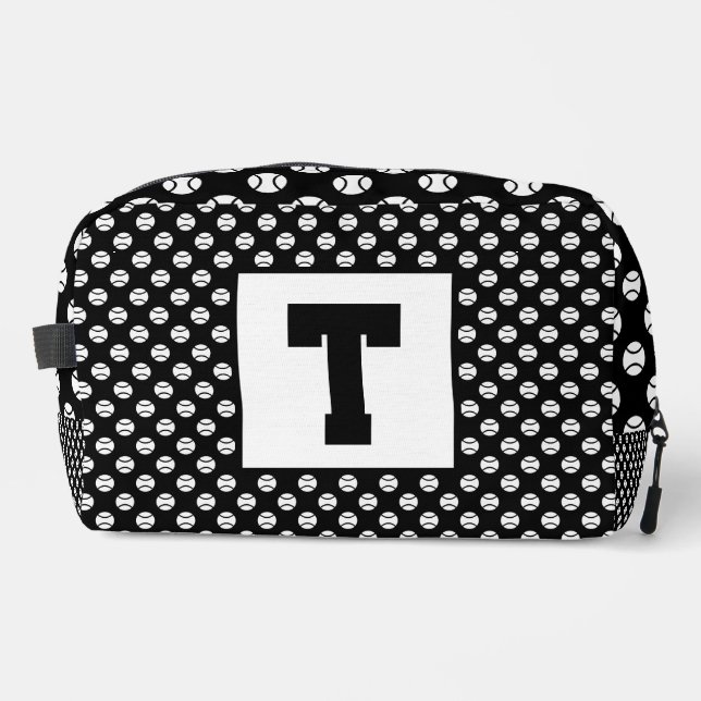 Toilettenbeutel für Tennisball mit Monogramm Waschbeutel (Vorderseite)