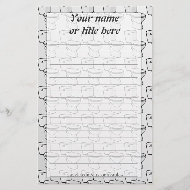 Toilettengeschirr Briefpapier (Vorderseite)
