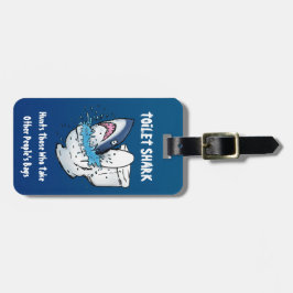 Toilettenhain Funny Blue Cartoon Gepäckanhänger