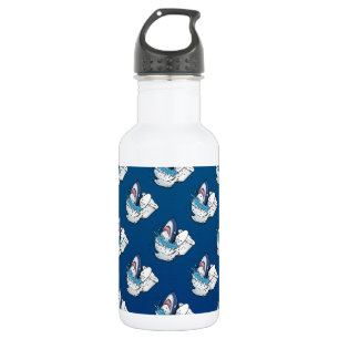 Toilettenhain Funny Blue Cartoon Trinkflasche
