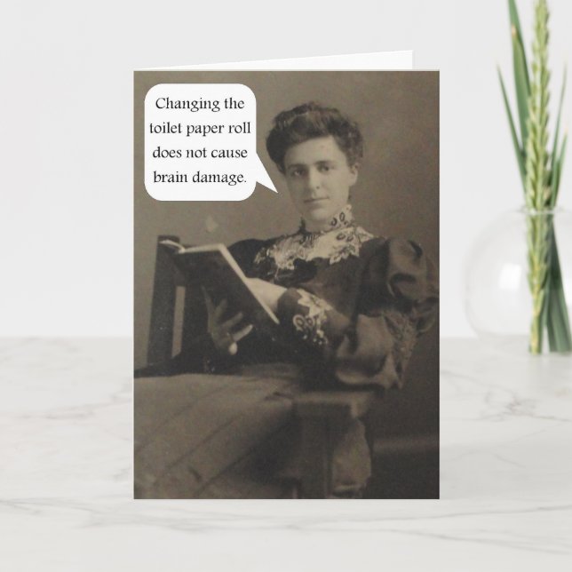 Toilettenpapier-Angebot Karte (Vorderseite)