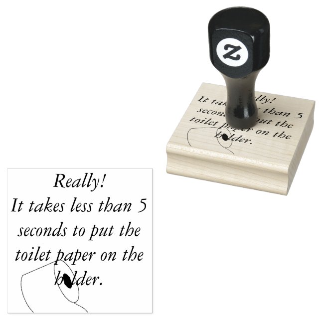 Toilettenpapier-Briefmarke Gummistempel (Stempel)