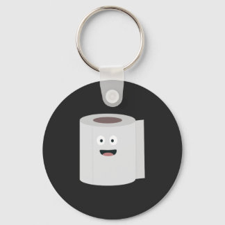 Toilettenpapier mit Gesicht Schlüsselanhänger