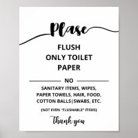 Toilettenpapier nur spülen