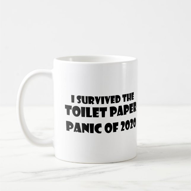 Toilettenpapier Panik Tasse (Links)