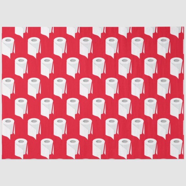 Toilettenpapier Roll Funny Quarantine Thema Red Seidenpapier (Vorderseite)