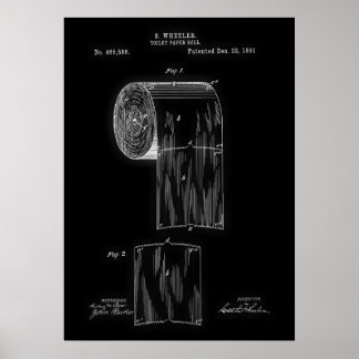 Toilettenpapier Roll Patent Poster