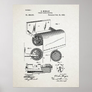 Toilettenpapier Roll Patent Poster
