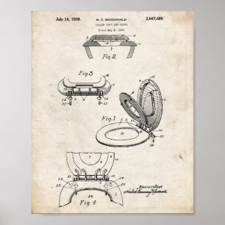 Toilettenpapier Roll Patent Poster